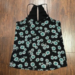 Express Floral Scalloped Reversible Tank Top Cami